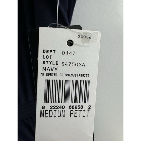 AGB Petite Spring Navy Dress Jumpsuit P/M Polyester Spandex - Picture 4 of 6